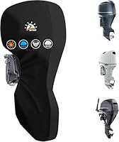 Zettum Außenborder Abdeckung für Motoren von 100 bis 140 PS, 600D Bootsmotorabdeckung Wasserdicht & Heavy Duty, Aussenborder Schutzhülle für Mercury UV-Beschichtung Außenbordmotor Vollabdeckung