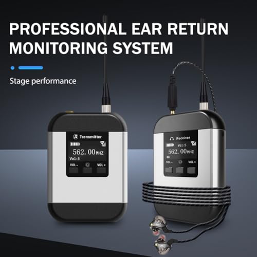 Inalámbrico intraauricular UHF con carga portátil autónoma para monitoreo de audio estable 4