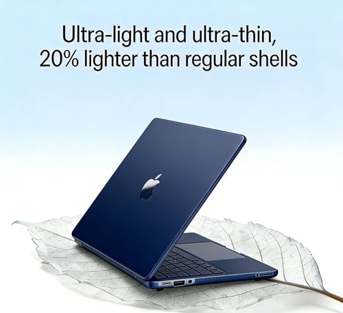 Image of Saco MacBook Neo Case 13 inch 2026 (A18 Pro, Model A3404), 1:1 Precision Fit | Official Indigo Clear | Matte Hard Shell Cover, Scratch & Fingerprint Resistant for New MacBook Neo 13 inch Case