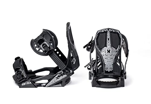 Matrix All-Mountain Adjustable Snowboard Bindings with EVA Reinforced High Back Padding, 2-7 - Small/Medium (PH-03)
