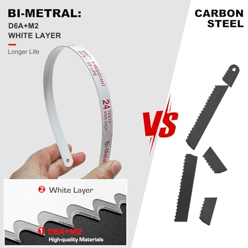 HAUTMEC 12-Inch High Tension Hacksaw, Lightweight Hack saw Frame with 24 TPI Bi-Metal HSS Blade, Adjustable Tension Hand Saw for Cutting Metal, Steel Pipe, PVC, and Wood – HT0398 - Image 4