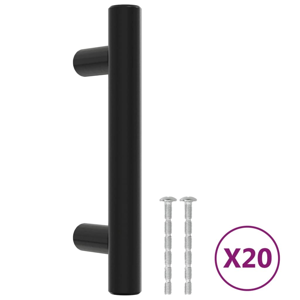Maniglie per Mobili 20pz Nere 64 mm in Acciaio Inox,Maniglie Moderne,Maniglie Cassetti,Maniglie per Mobili-3203603
