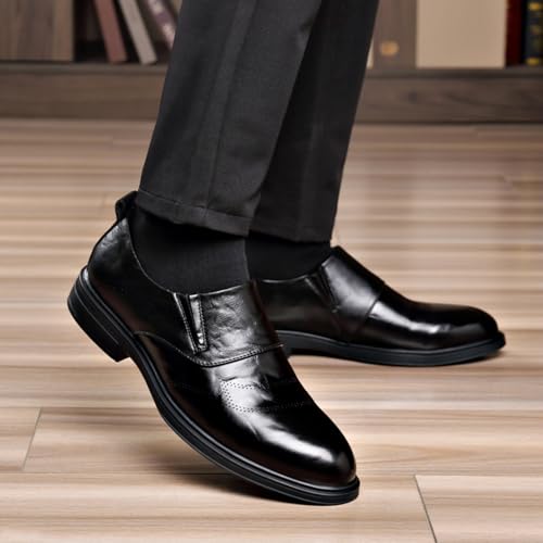 Men's Polished Leather Dress Shoes, Formal Business Footwear - Fashionable for Office Days, Business Trips & Evening Events4