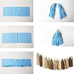 20PCS Brown Tan Cream Gold DIY Tissue Tassel Garland Party Tassel Banner Bunting Streamer for Valentine's Day Birthday Wedding Party - Image 4