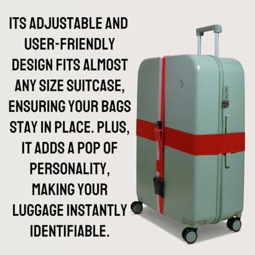 Image of Cincha Travel Adjustable Luggage Strap, Fits Carry-On and Checked Bags, TSA Approved, Shark Tank Brand, Premium Travel Accessory (Black)