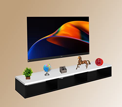 Odestar Wooden tv and Entertainment Unit Cabinet with Rack for Set Top Box & Decorative/TV Stand for Living Room with Storage Shelf 32 to 55 Inch (90 CM- White) Odestar Wooden tv and Entertainment Unit Cabinet with Rack for Set Top Box & Decorative/TV Stand for Living Room with Storage Shelf 32 to 55 Inch (90 CM- White)