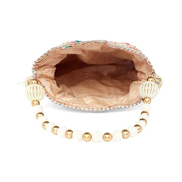 Peora Potli Purse Handmade Evening Wristlet Stylish Handbag for Girls & Women - Image 8