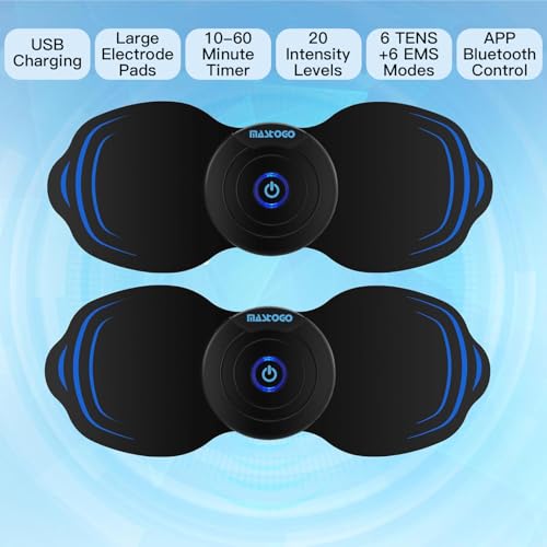MASTOGO 12 Modes Wireless TENS Unit Muscle Stimulator for Pain Relief