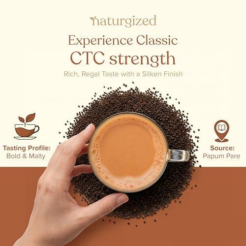 Image of Naturgized Second Flush Classic CTC Tea 500g (2x250g) | Single Grown High Origin, Second Flush Premium CTC Granules, Strong Kadak Chai Patti, Rich Aroma & Robust Flavour