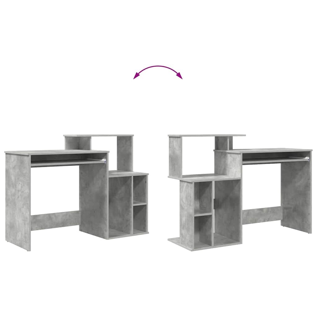 vidaXL Schreibtisch Betongrau 120,5 x 44 x 88,5 cm Holzwerkstoff