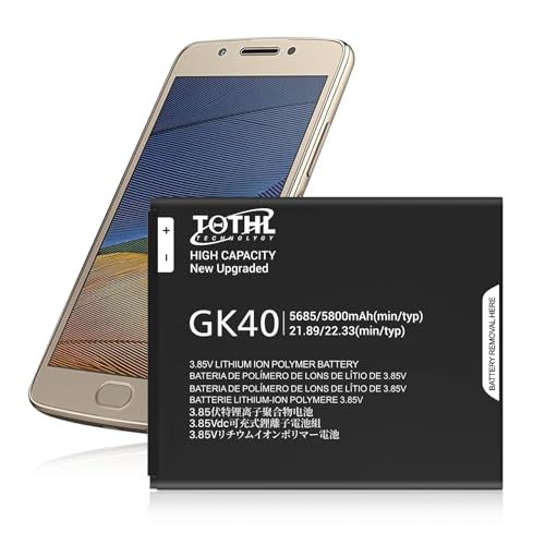 TQTHL GK40 Battery, [2025 Upgrade] 5800mAh Ultra High Capacity Replacement Battery for Moto G4 Play XT1607, Moto G5 XT1601, Moto E3, Moto E4, XT1675,