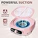 Nail Dust Collector, Professional Brushless Turbo Dust Collector Nail Tech with Reusable Filter, Powerful Nail Vacuum Fan Dust Extractor Manicure Tool for Nail Polishing, Salon & Home (Pink)