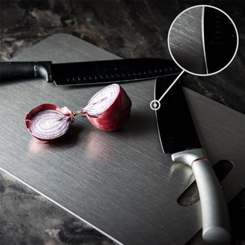 Planche à découper en titane pour viande et fromage inox