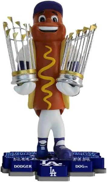FOCO Dodger Dog (Los Angeles Dodgers) 2025 World Series Back to Back Champs Bobblehead