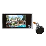★ Cámara de Puerta Perfecta ★ Cuenta con pantalla LCD a color de 3,5 pulgadas. con resolución de 480 * 320, mostrando una imagen clara de la puerta exterior, Mini cámara exterior de 1.0MP, Ángulo de visión real de 120 grados, 24 horas de seguimiento, Cuerpo ultrafino, Con estilo y hermoso.