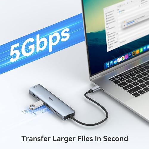 MOKiN USB C Hub HDMI Adapter Dongle for MacBook/Dell/HP/Lenovo Laptop - Image 6