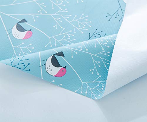 Trudelve Heavy Duty Vinyl Table Cloth Plastic Tablecloth For Kitchen Dining Table Wipeable Pvc Waterproof Tablecloth For Rectangle Table (54'' X 72'', Birds-2) #TOP2