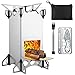 Osportfun Outdoor Holzofen Tragbare Camping Kocher, Edelstahl Leicht Faltbarer Herd, Holz Herd für Camping, Kochen, Picknick, Wandern, BBQ, Backpacking