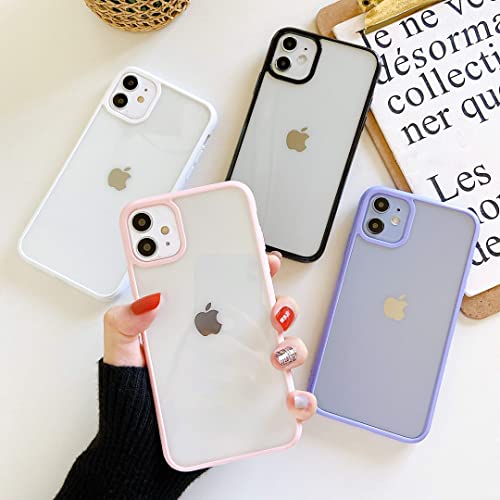 Ztofera Crystal Clear Case For Iphone 11 6.1",Cute Girls Transparent Soft Ultra Slim Anti-Scratch Bumper Protective Cover For Iphone 11 6.1" Black #TOP1