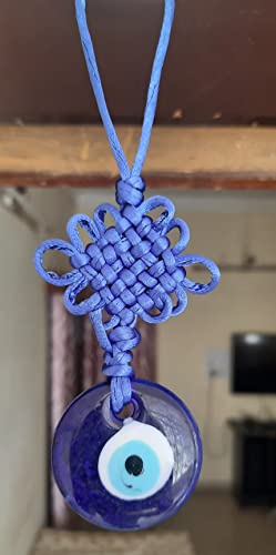 Image of Glass Blue Node Evil Eye Wall Hanging - 10 cm