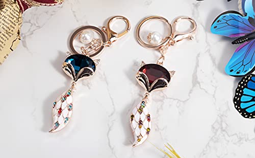 Beshiny Cute Fox Keychains Creative Animal Key Chains Ring Bag Charms Purse Handbags Car Key Wallet Backpack Tote Pendant Accessories For Girls Boys Men Kids Gifts #TOP4