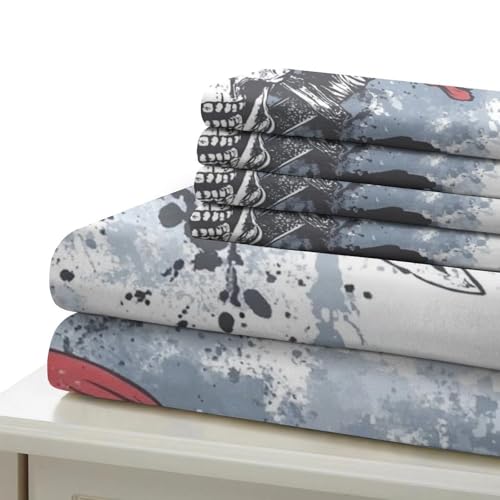 Housse de couette pirate garçon 140x200 lit simple microfibre 3D - 7