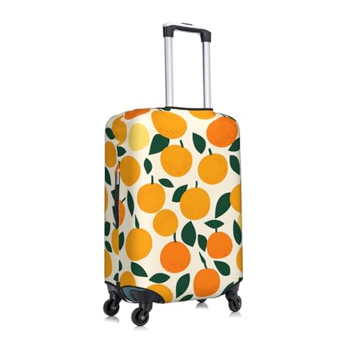 Orange Elastic Travel Luggage Cover, Washable Spandex Suitcase Protector, Anti-Scratch Fits 18-32 Inch3