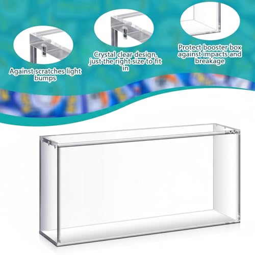 Image of Cinnvoice 1 Pcs Acrylic Magnetic Case Booster Box Protective Case Stackable 4mm Thick Magnetic Closure Gifts for Collectors, Cards Not Included (Compatible with Prismatic Evolutions Spc)
