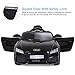 HONEY JOY Ride On Car, 12V Licensed Audi TT RS, Battery Powered Motorized Vehicle w/2.4G Remote Control, LED Lights, Horn, High/Low Speed, 4 Wheel Electric Car for Kids, Gift for Boys Girls(Black)