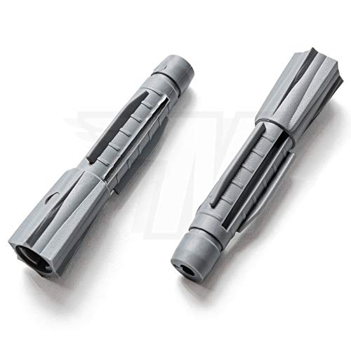 20x Universal Dowels for Solid Building Material Hollow Building Material in Red/Grey Without Collar, Grey