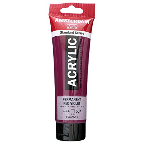Royal Talens Amsterdam Standard Series Acrylic Color, 120ml Tube, Permanent Red Violet (17095672)