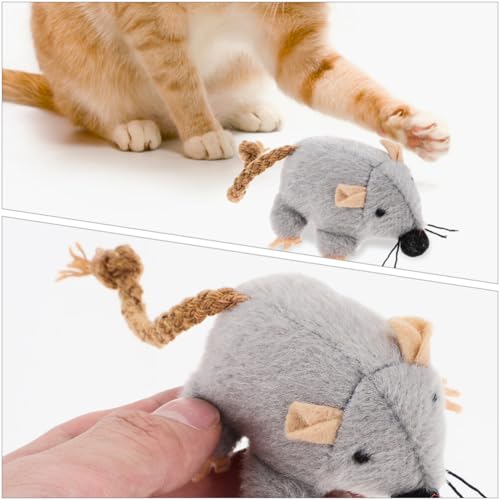 Abaodam Ratos De Brinquedos Para Gatos: 4 Peças Catnip Brinquedos Para Gatos Gatinho Interativo Mous