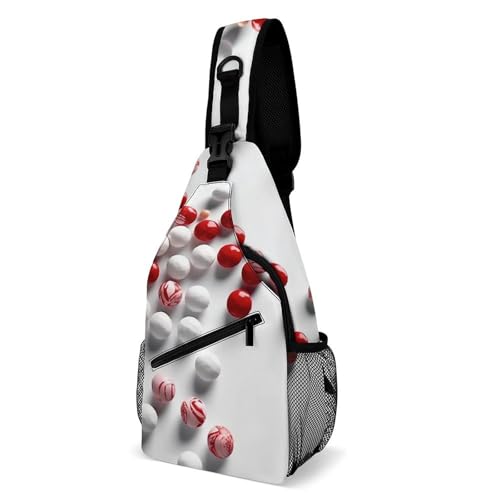 Mochila bandolera deportiva blanca para senderismo