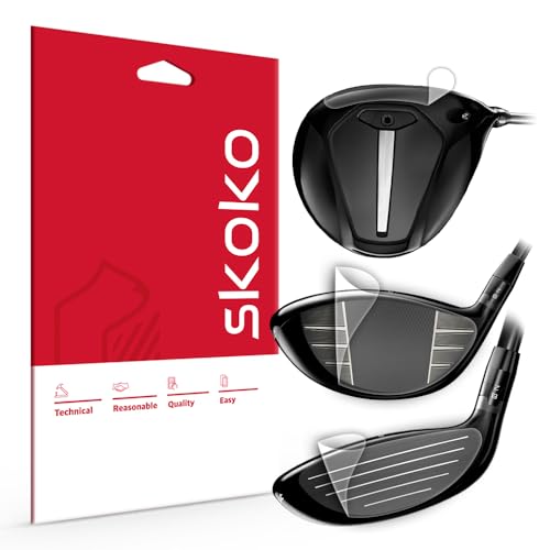 skoko Universal Golf Club Head Protective Film Kit (30pcs in 1pack) - Clear Stickers for Driver/Wood...