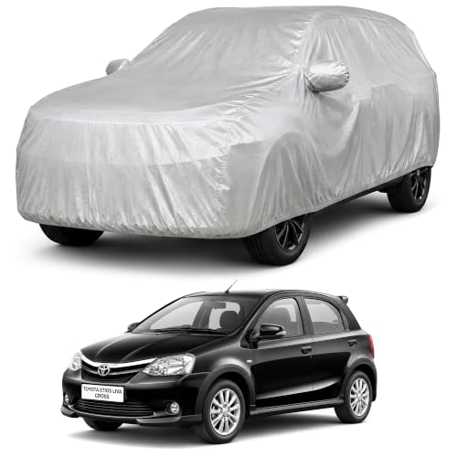 Image of Autofact Car Body Cover Compatible with Etios Liva | Custom Fit Car Cover | 100% Water-Resistant| Triple-Stitched Lightweight Fabric | Dustproof | Indoor & Outdoor Use | Elastic Bottom