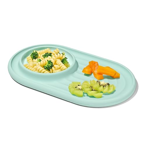 Image of OXO Tot Textured Suction Plate – Blossom, Baby Feeding Essentials