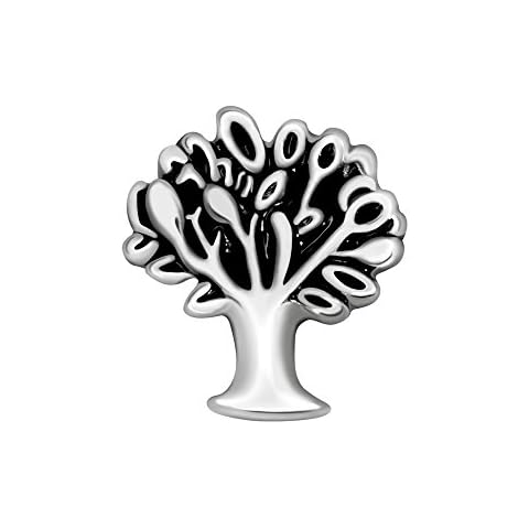 Quiges Floating Living Memory Charm Silver Plated Tree of Life for Personalised Memory Lockets Cover