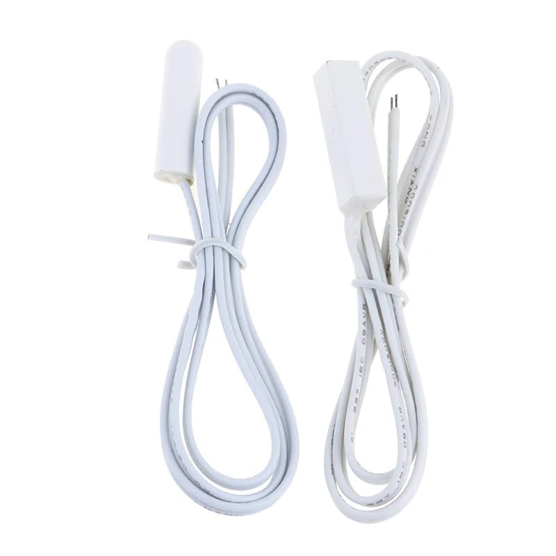 2 Pack Refrigerator Temperature Sensor Replacement NTC Cylinder and Cuboid Temp Probe WR55X10025 Freezer Thermistor Temperature Sensor for Hotpoint GE Refrigerators Fridge Cooling Repair