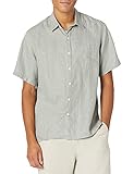 28 Palms Men's Relaxed-Fit Short-Sleeve 100% Linen Shirt