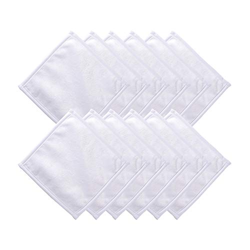 Pyd Life 12 Pack Sublimation Blanks White Towel 12 Inch Bathroom Face Hand Towel Kitchen Tea Dish Drying Cotton High Absorbent Polyester Towel For Cricut Autopress Heat Transfer Print #TOP26