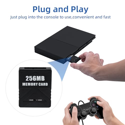 Tolesum 256MB Karta pamięci do PS2 Profesjonalna szybka karta pamięci kompatybilna z grami Playstation 2 PS2 Akcesoria