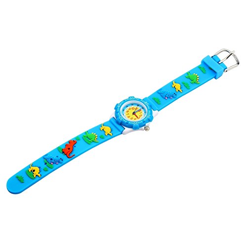 Jewtme Cute Toddler Children Kids Watches Ages 3-8 Analog Time Teacher 3D Silicone Band Cartoon Watch for Little Girls Boys4