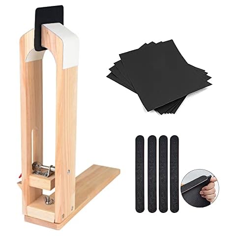 FASTTOBUY Stitch Pony, Leather Stitching Pony Table Desktop Pony,Leather Sewing Pony Horse Clamp with 4 Sand Strips and 4 Sand Papers for DIY Hand Stitching Leather Clamping Cover