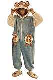 YAOMEI Erwachsene Unisex Jumpsuits, Kostüm Tier Kostüm-Anzug Onesie Nachthemd Schlafanzug Kapuzenpullover Nachtwäsche Cosplay Karton 3D Kigurumi Fastnachtskostuem Party Halloween