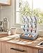 Ariseno Baby Bottle Drying Rack, Vertical Space Saving Countertop Holder - Large Capacity for 12 Bottles, Pump Parts, Pacifiers, Brushes, Sippy Cups - BPA-Free, Baby Accessories Organizer - Grey