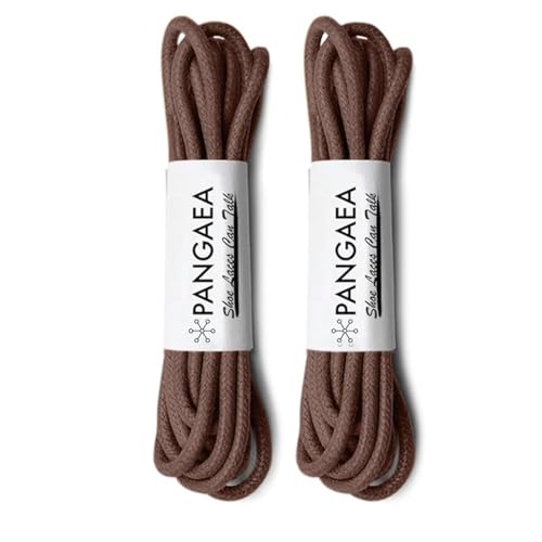Image of [4 Laces] 2-Pair Pack Waxed Round Oxford Shoe Laces for Dress Shoes Chukka 3 /32Inch Thin
