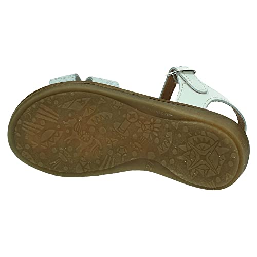 Sandales fille blanches FLORECILLES 403 confortables pour mariage - 6