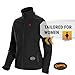 Pioneer Women’s Heated Softshell Jacket – For Winter and Cold Weather – Water Resistant - Detachable Hood and Pockets - X-Small