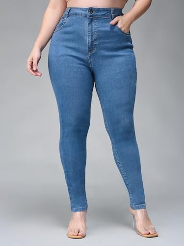 Image of Miss Chase A+ Women's Bootcut High Rise Regular Length Stretchable Denim Jeans
