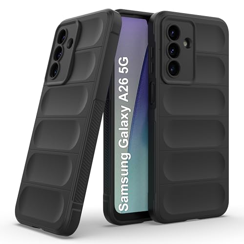 Image of Zapcase Back Case Cover for Samsung Galaxy A26 5G | Compatible for Samsung Galaxy A26 5G Back Cover | Liquid Silicon Magic Case with Camera Protection | Black